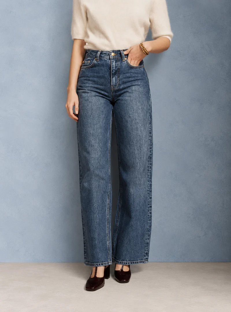 Jean wide Prune