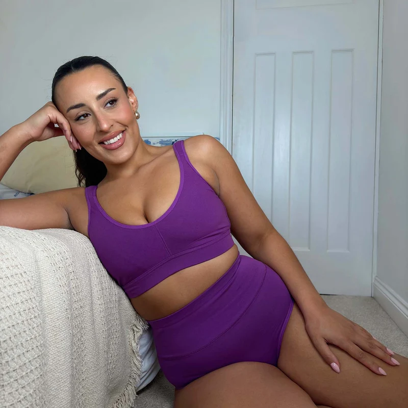 Organic Cotton Full Brief Knickers - Grape Escape
