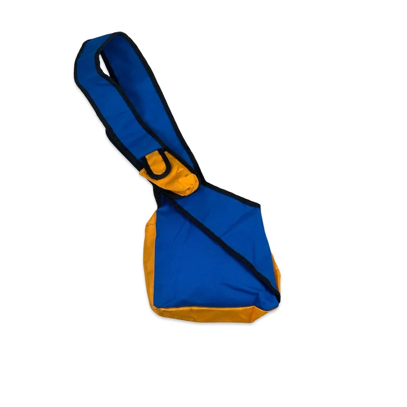 90s Blue & Yellow Eastpak Crossbody Sling Backpack