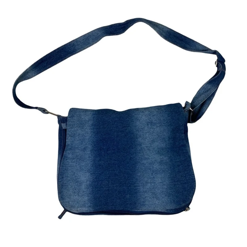 Faded Denim Shoulder Bag