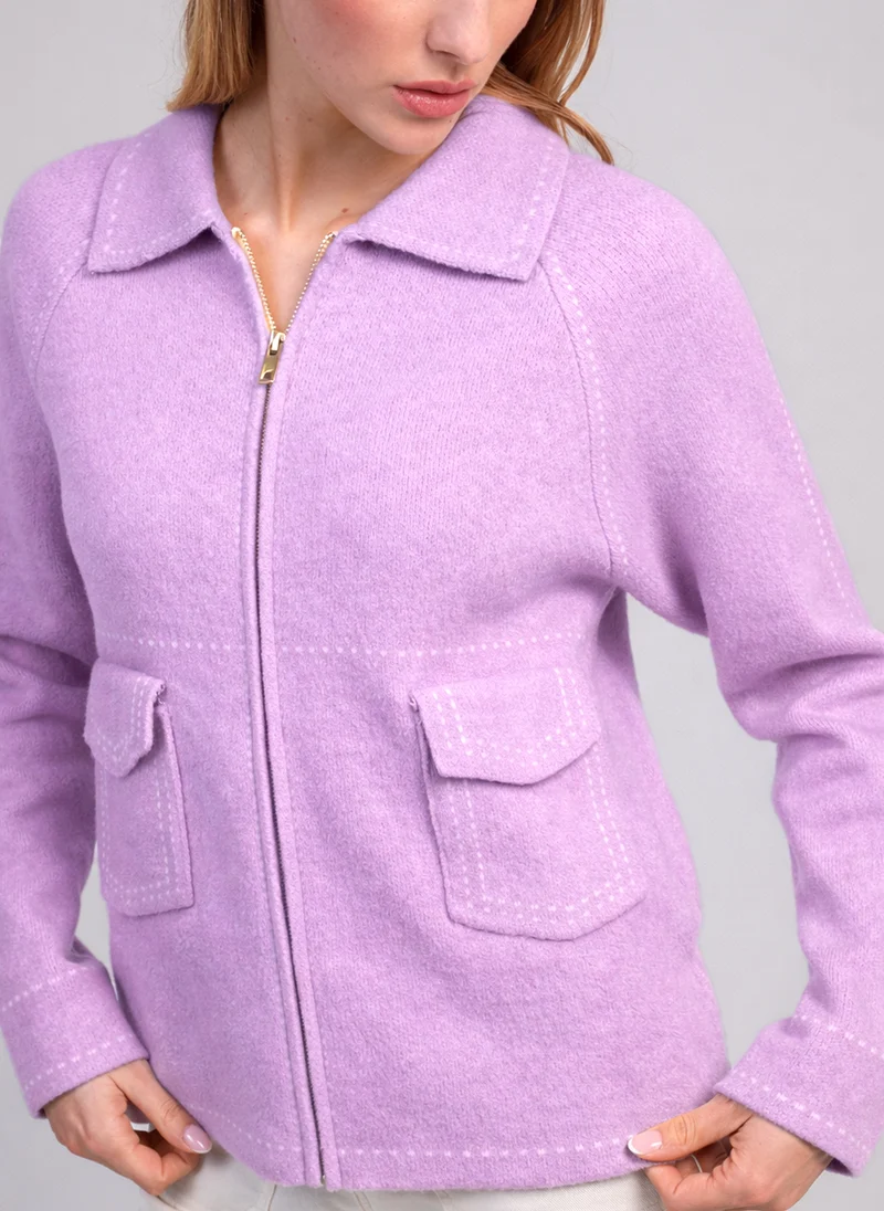 GILET NIBA lilas