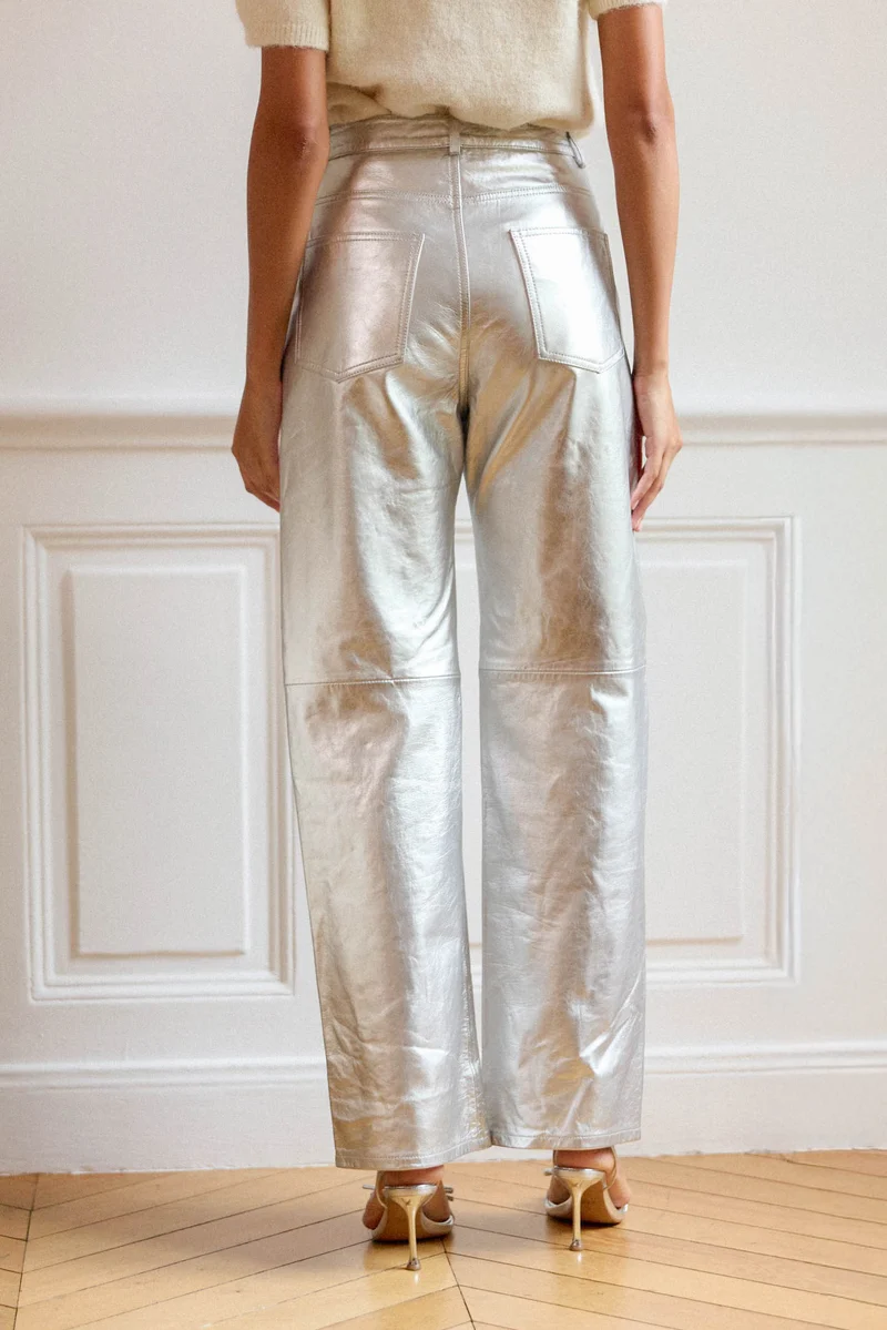 Zephyr - Pantalon droit en cuir