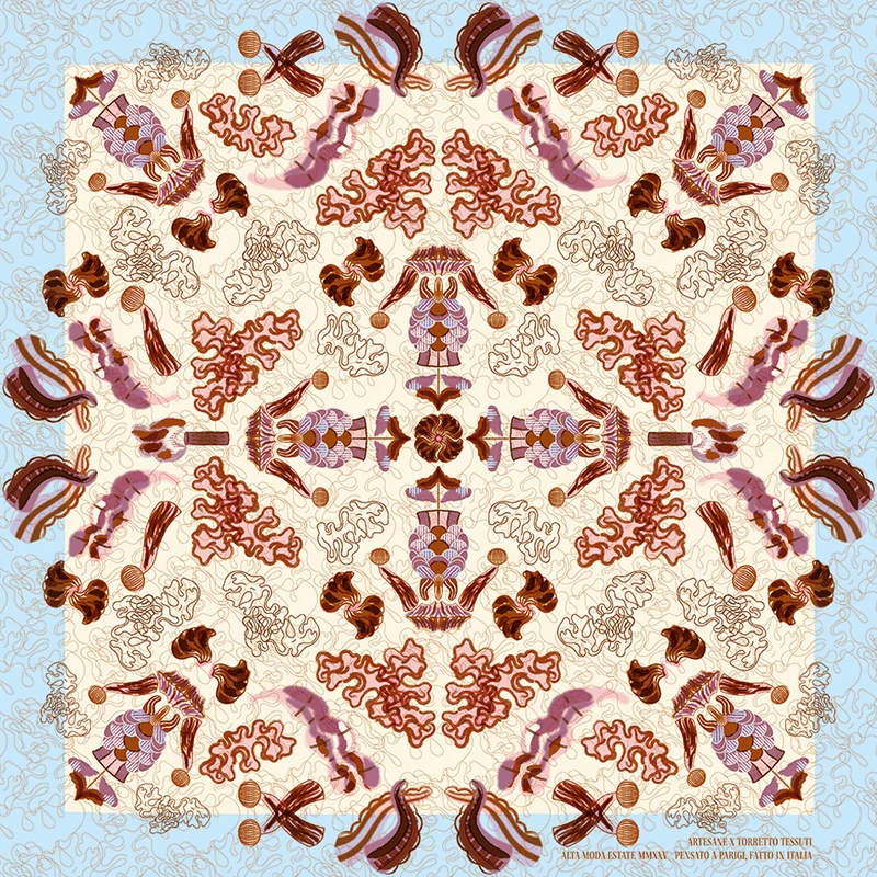 Carré Twill Exclusif, Soie - Camogli