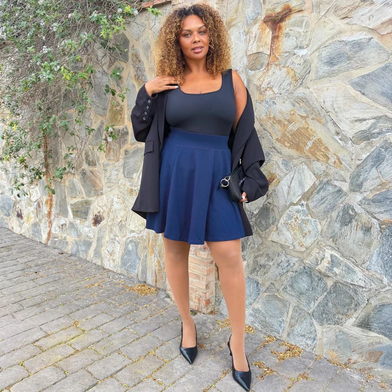 Mini-Flare Skirt - Navy