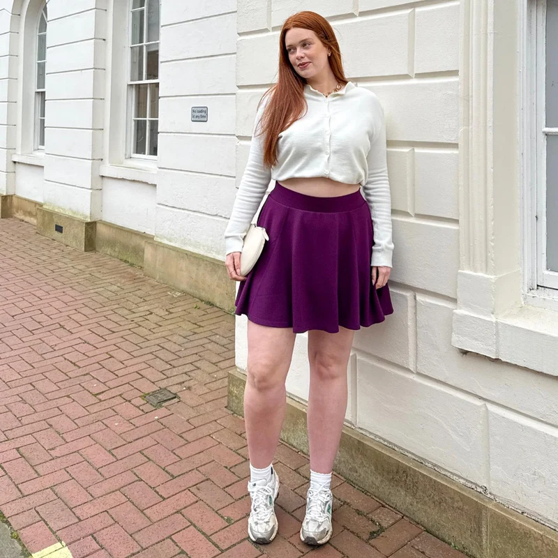Mini-Flare Skirt - Mulberry