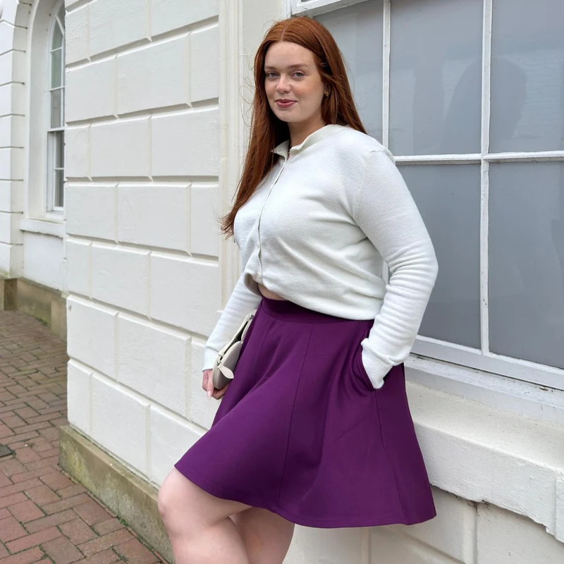 Mini-Flare Skirt - Mulberry