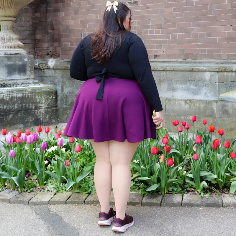 Mini-Flare Skirt - Mulberry