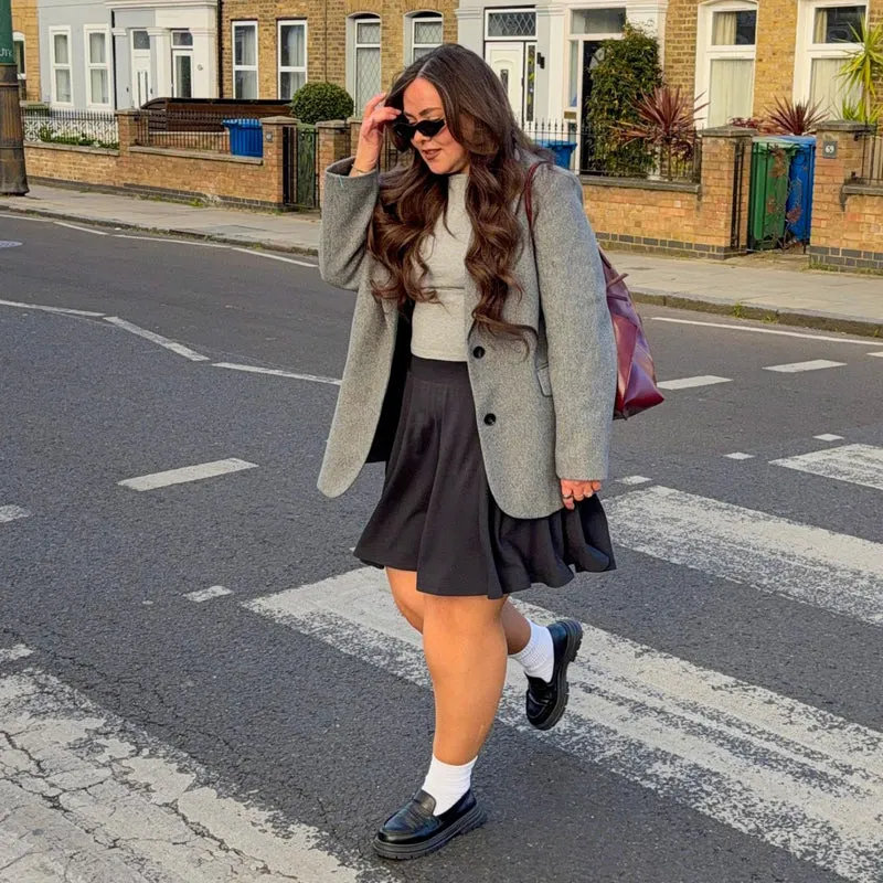 Mini-Flare Skirt - Charcoal