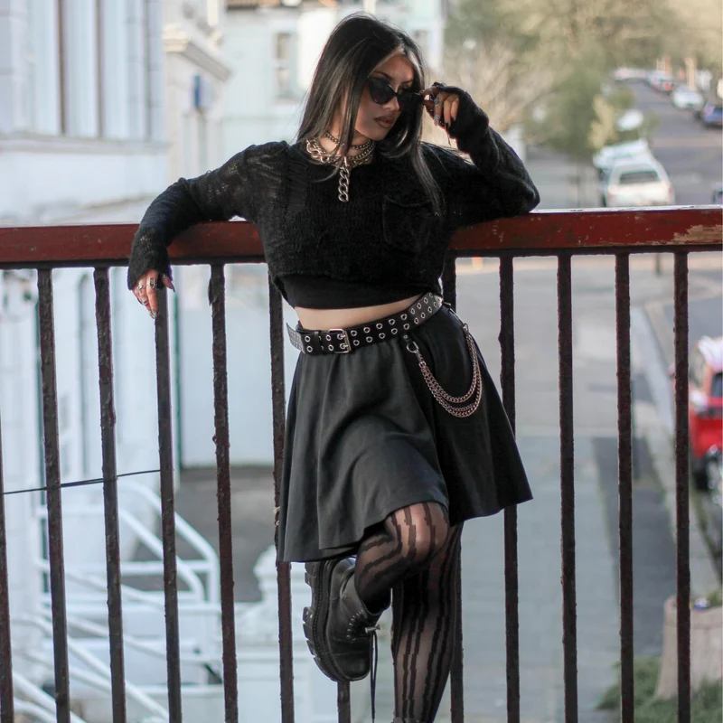 Mini-Flare Skirt - Charcoal