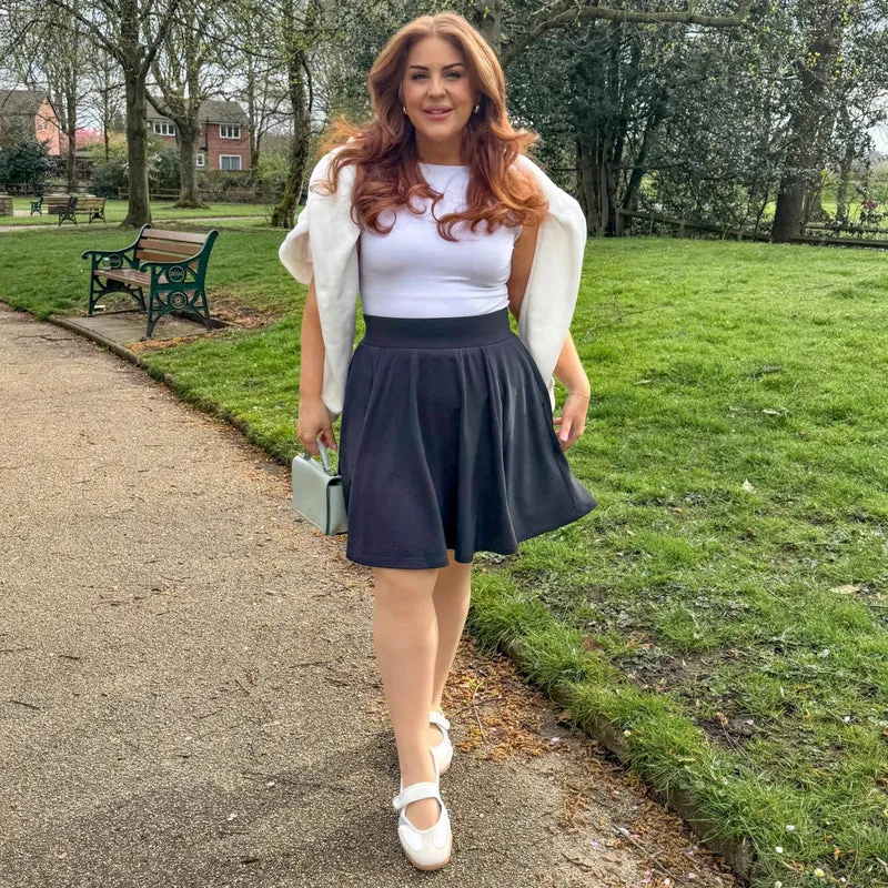 Mini-Flare Skirt - Charcoal