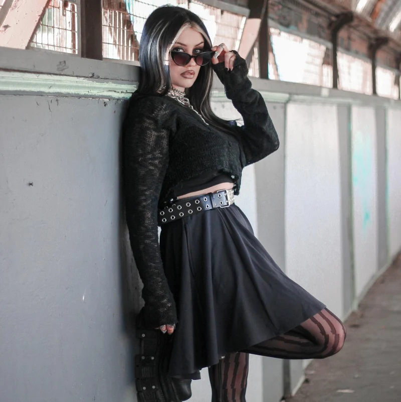 Mini-Flare Skirt - Charcoal