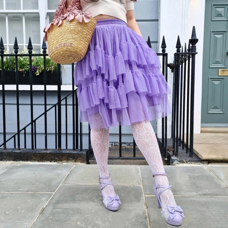 Mesh Skirt - Lavender