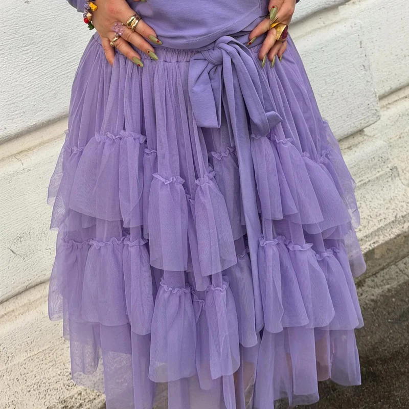 Mesh Skirt - Lavender