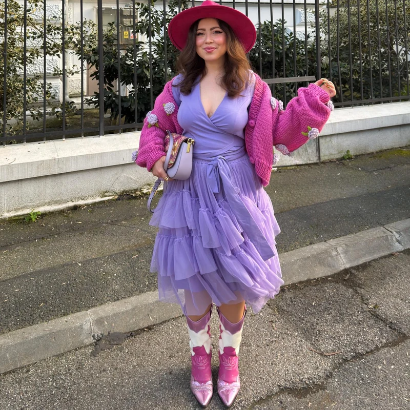 Mesh Skirt - Lavender