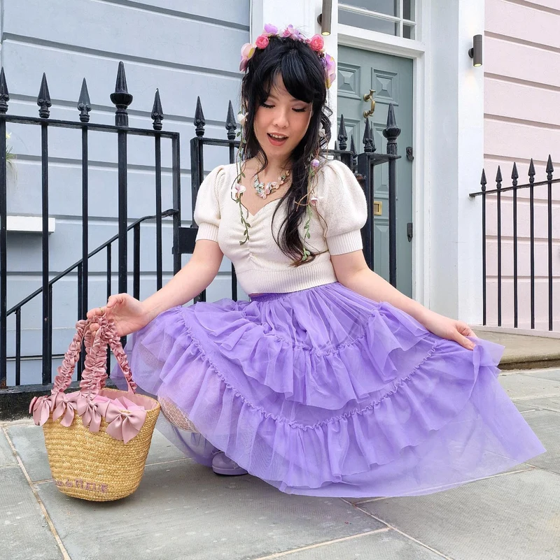 Mesh Skirt - Lavender