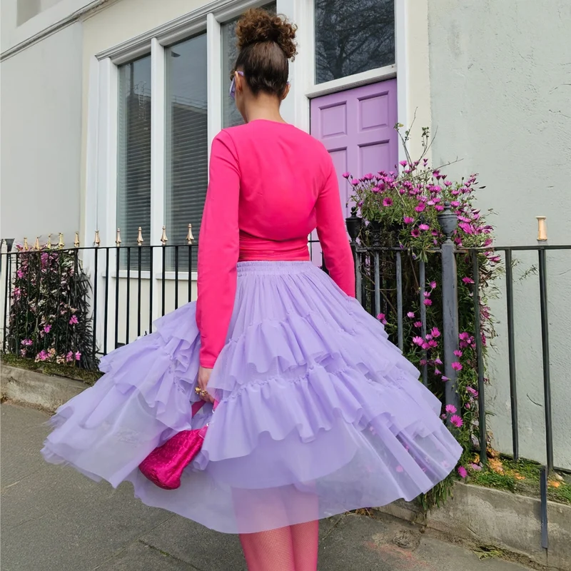 Mesh Skirt - Lavender