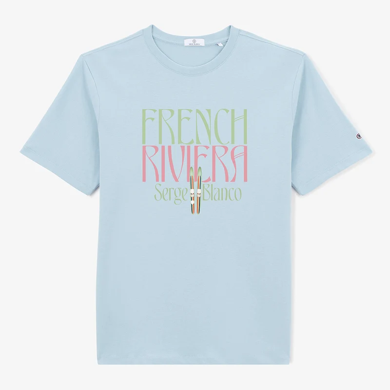 T-shirt manches courtes Toumani bleu ciel