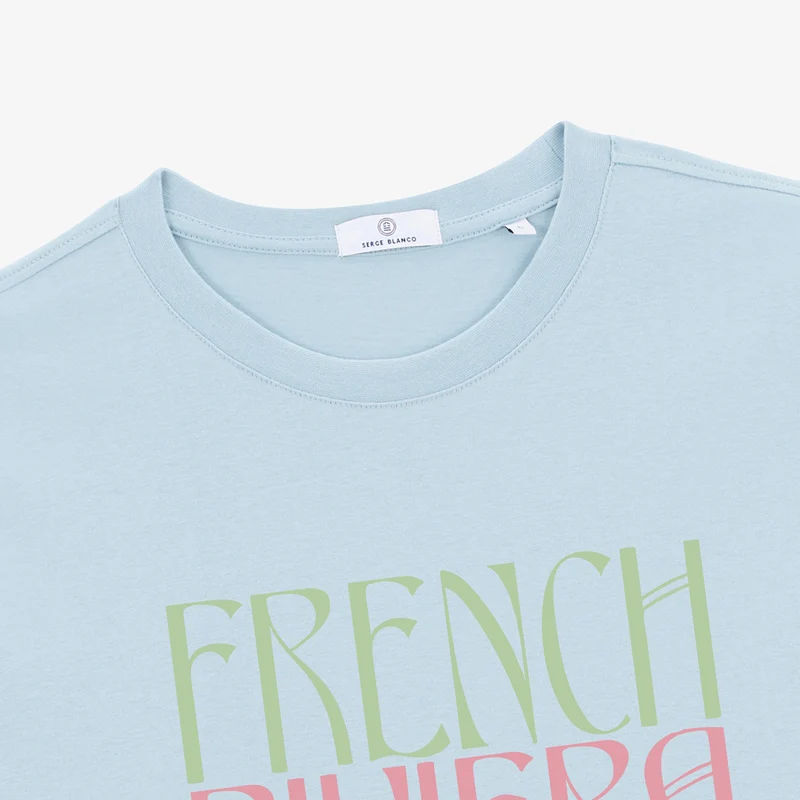 T-shirt manches courtes Toumani bleu ciel