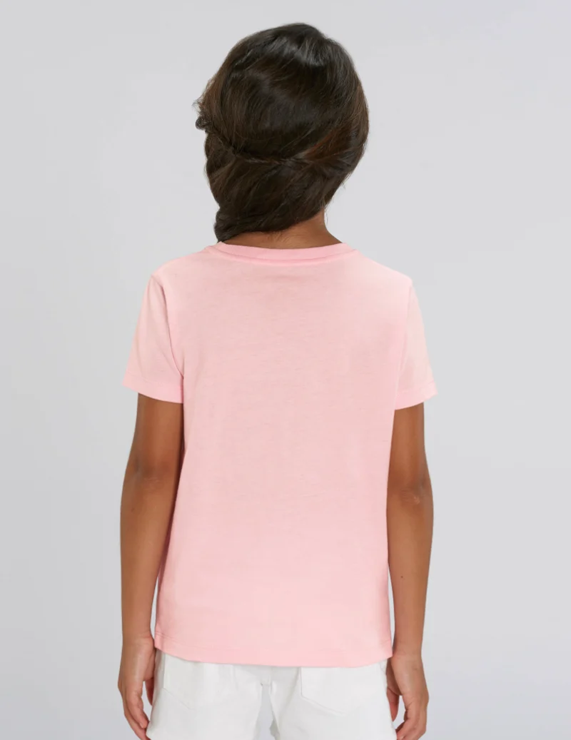 T-shirt Yoga Enfant Rose Coton Bio (Om Namah Sivaya)