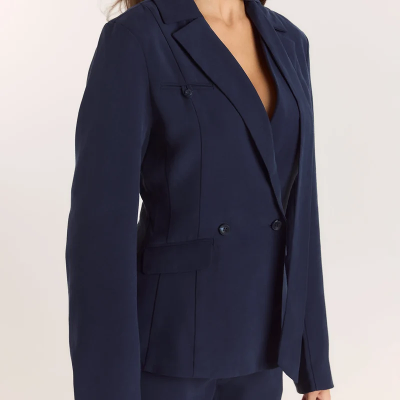 Blazer Ajusté Multi-façons - Bleu Marine