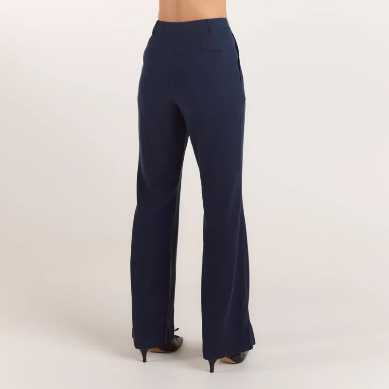 Pantalon Droit Style 90s - Bleu Marine