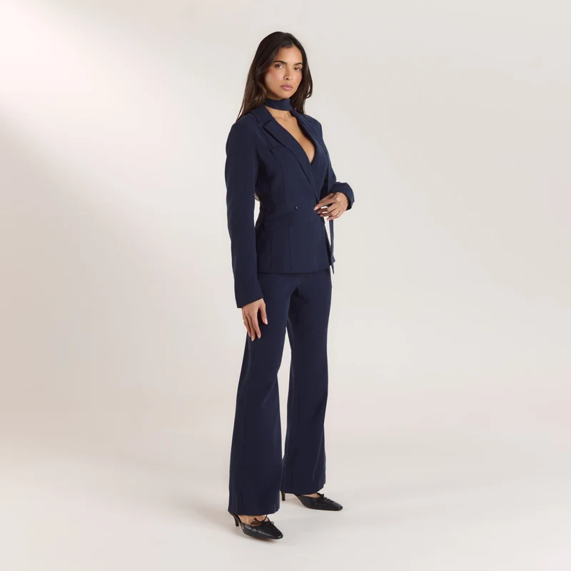 Pantalon Droit Style 90s - Bleu Marine