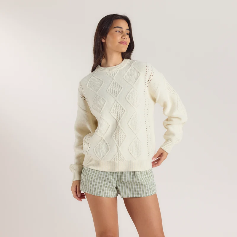 Pull Torsadé - Crème