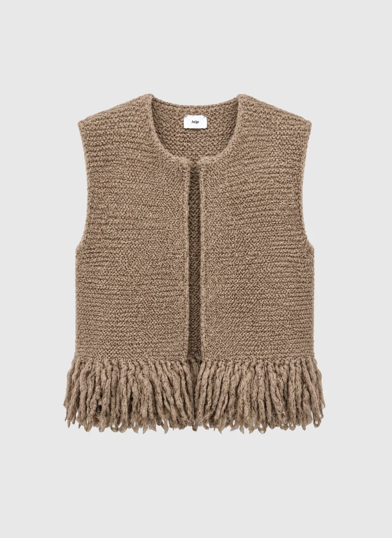 GILET LESHERPA camel