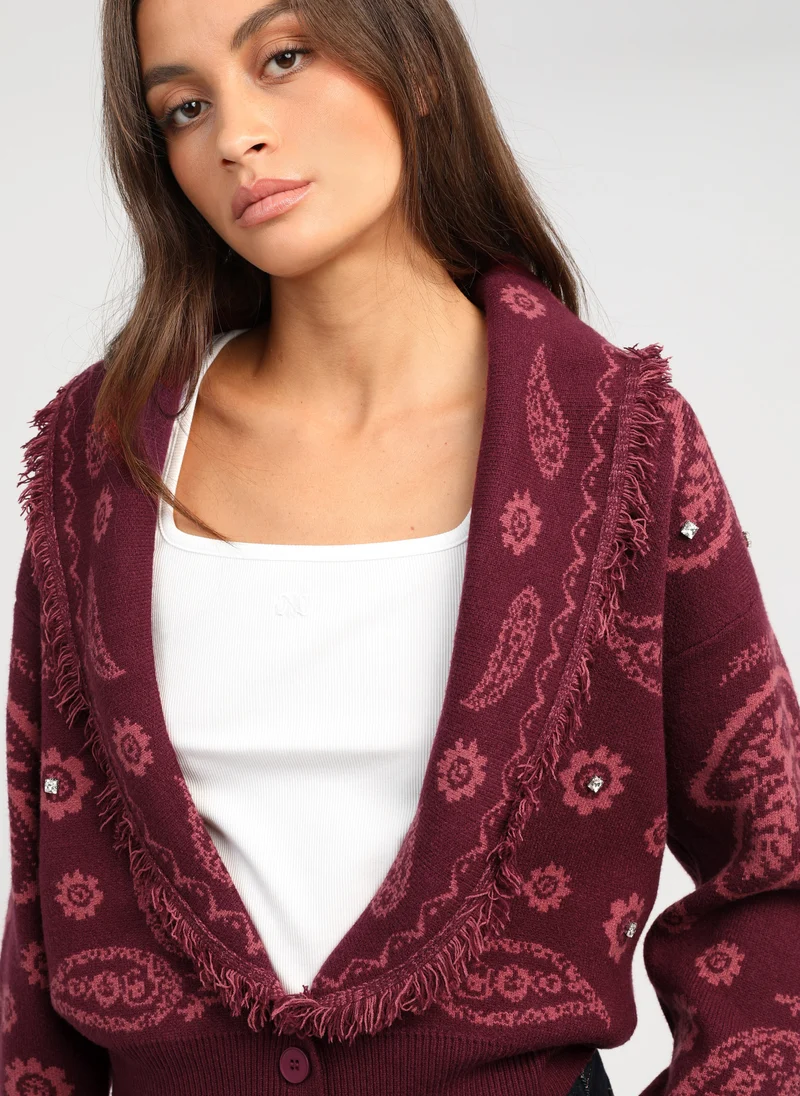 GILET NARIKA grenat