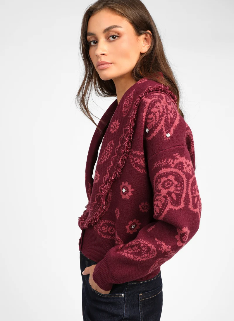 GILET NARIKA grenat