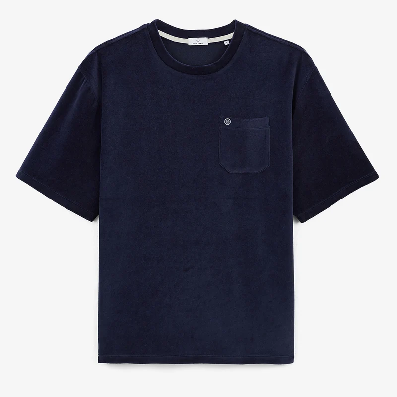 T-shirt col rond Thor en tissu éponge bleu opale