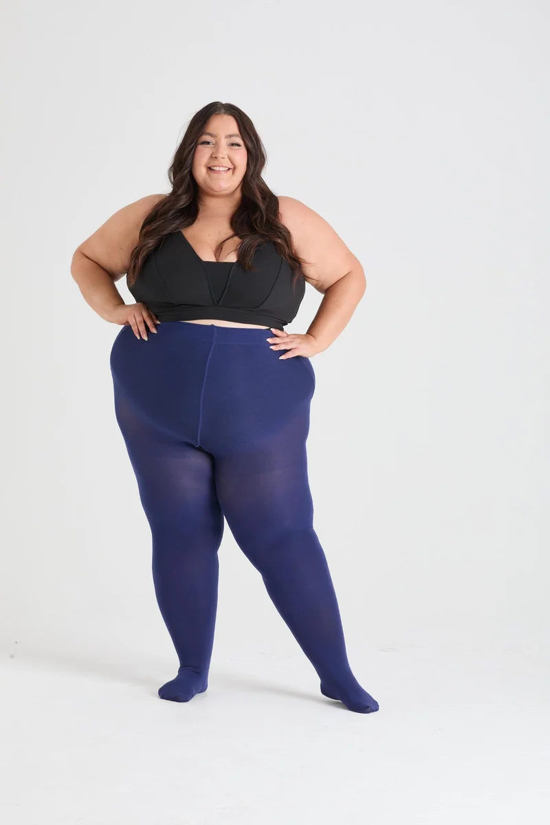 80 Denier Castor Oil Tights - Navy