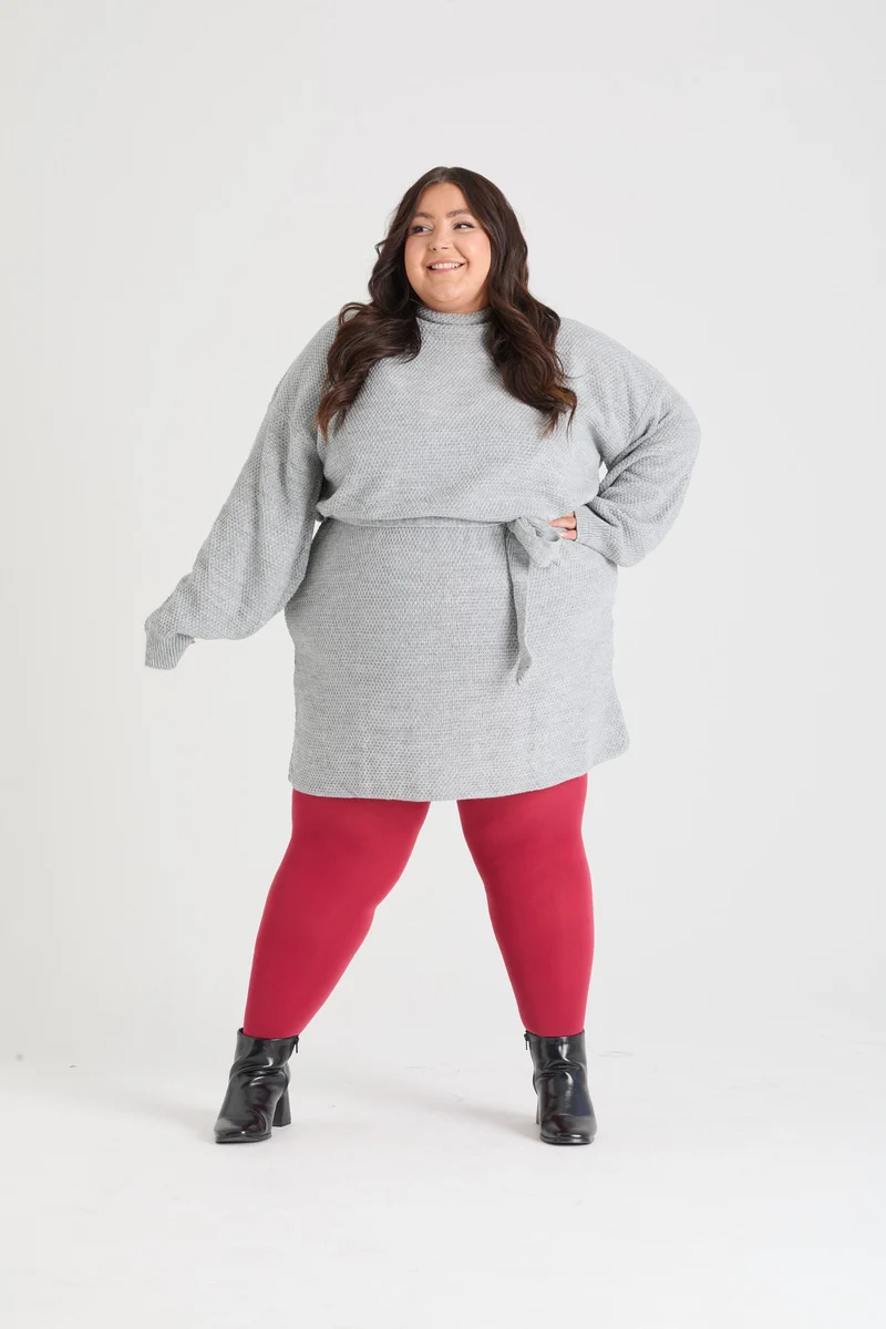 80 Denier Castor Oil Tights - Blood Red