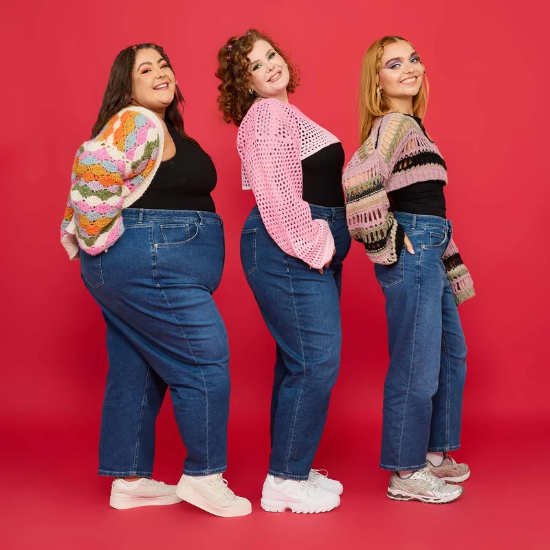 Organic Mom Jeans - Atlantic