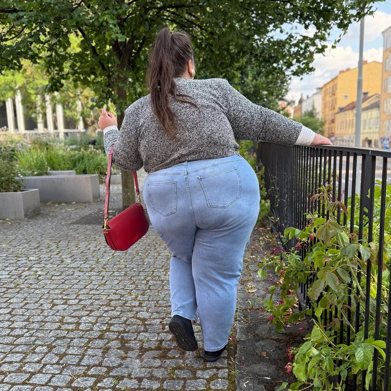 Organic Mom Jeans - Aegean