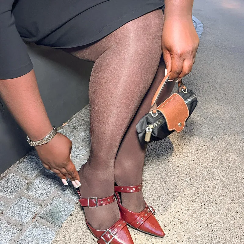 30 Denier Sheer Halo Tights - Praline