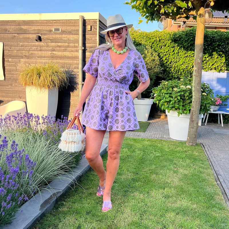 Broderie Anglaise Playsuit - Cassis de Violet