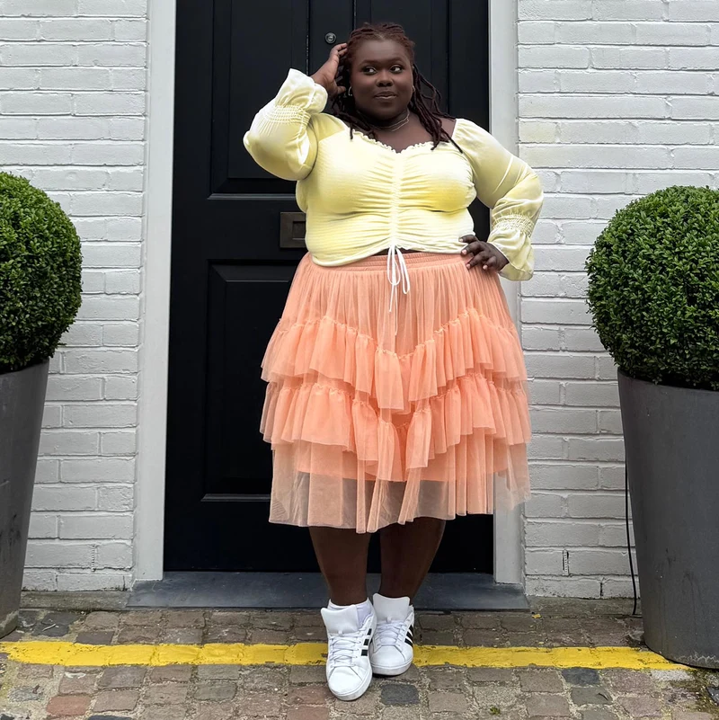 Mesh Skirt - Peach Mousse