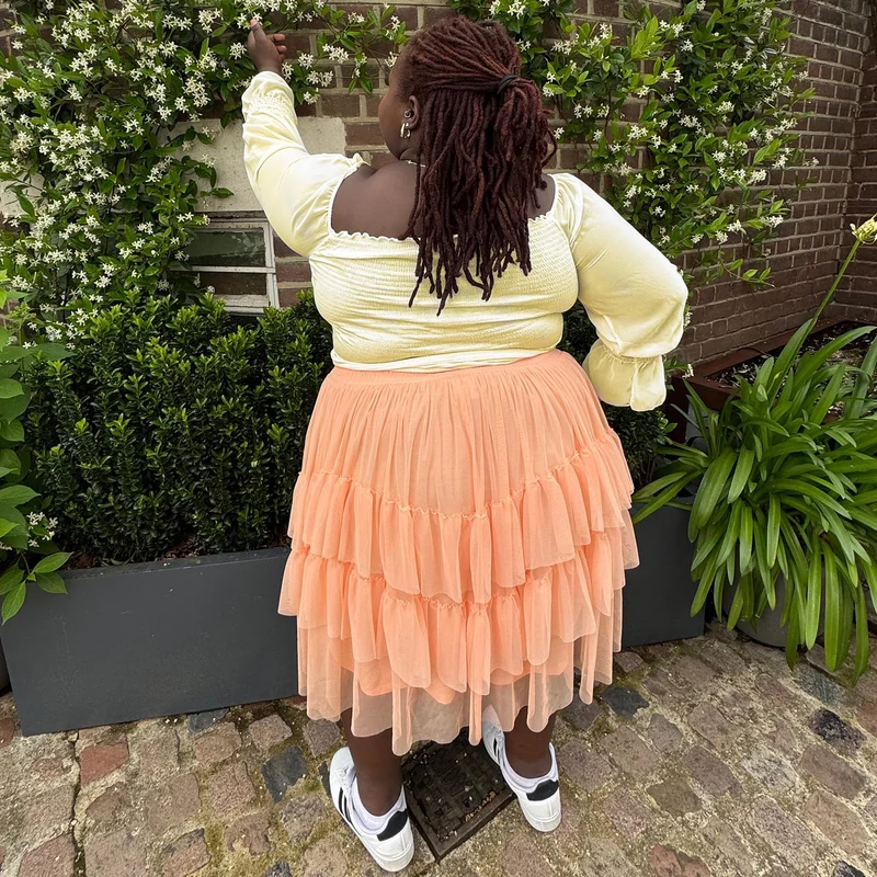 Mesh Skirt - Peach Mousse