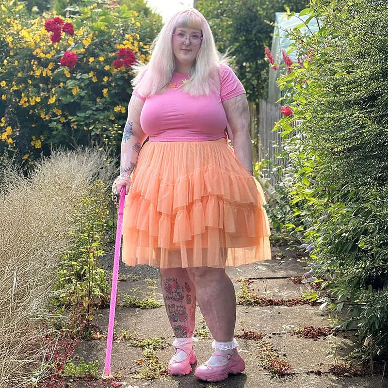 Mesh Skirt - Peach Mousse