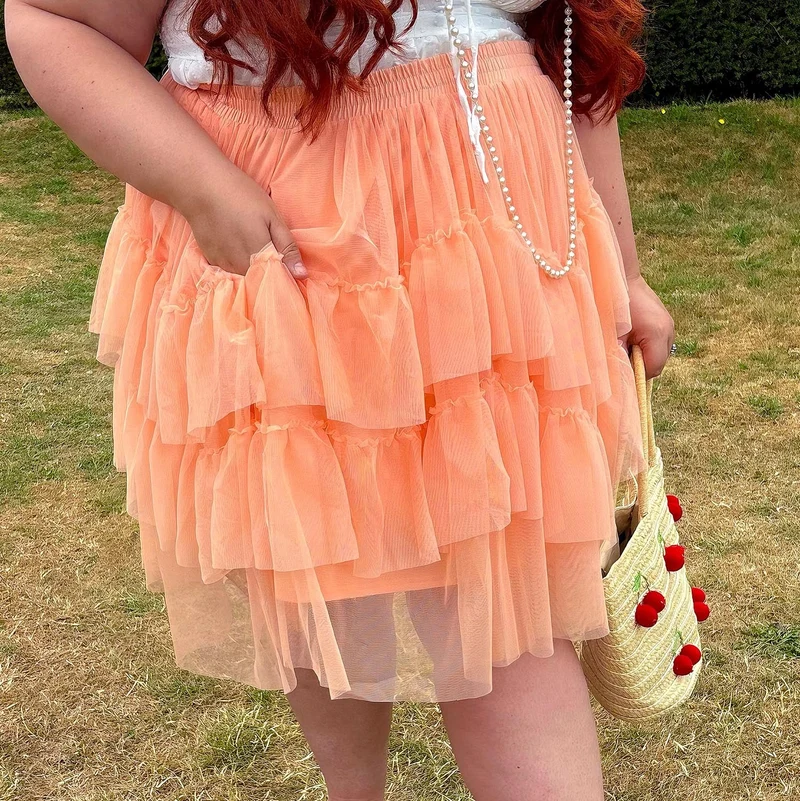 Mesh Skirt - Peach Mousse