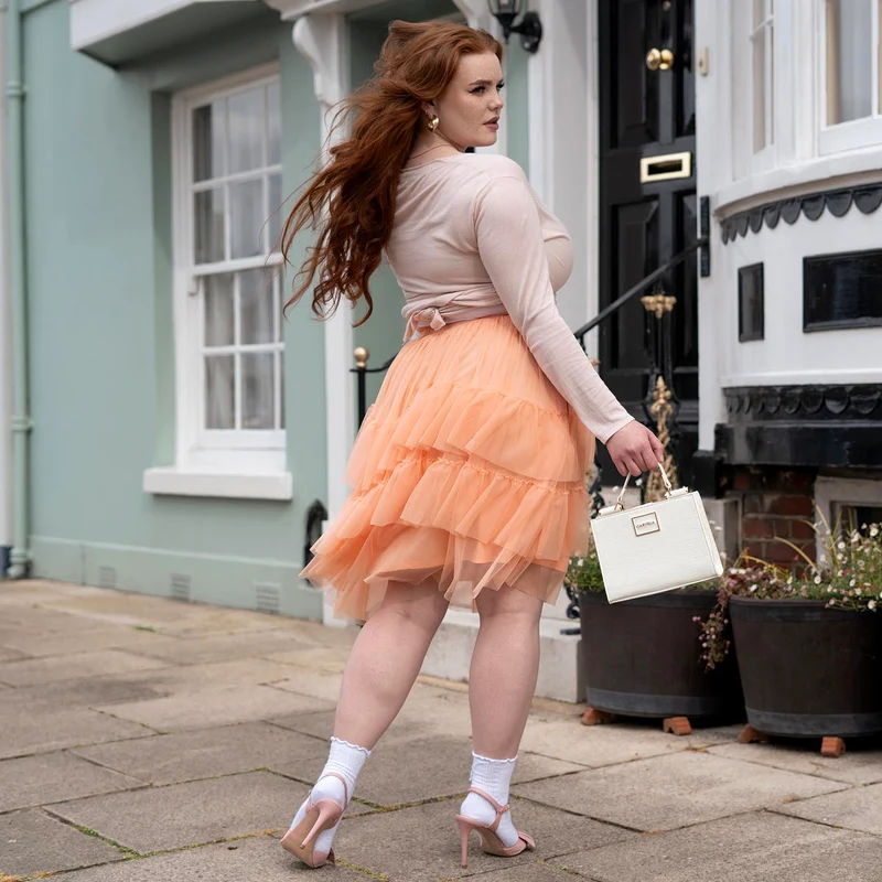 Mesh Skirt - Peach Mousse