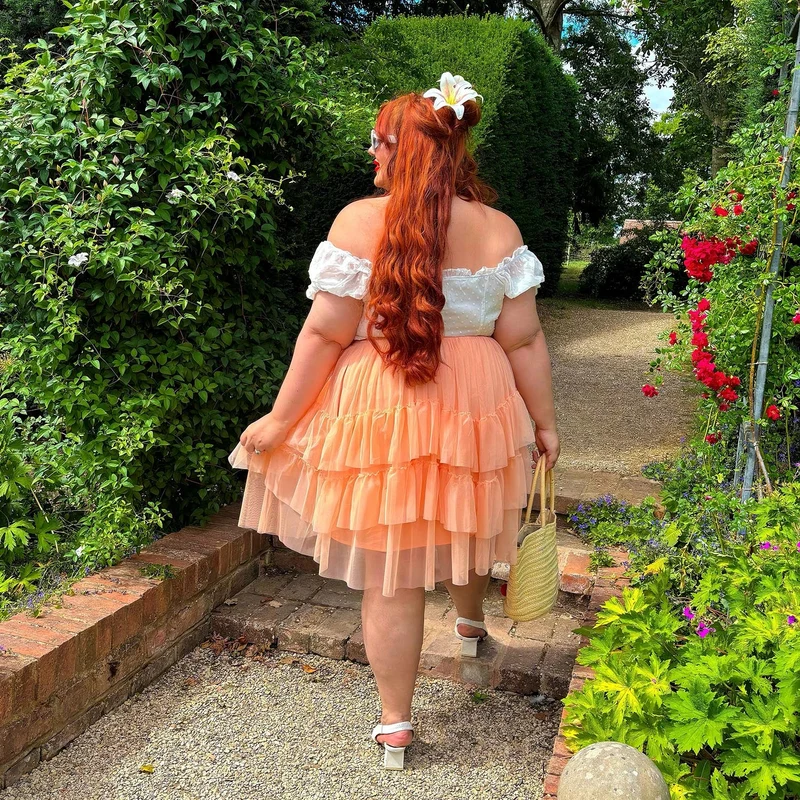 Mesh Skirt - Peach Mousse