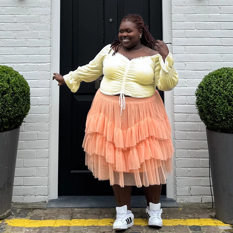 Mesh Skirt - Peach Mousse