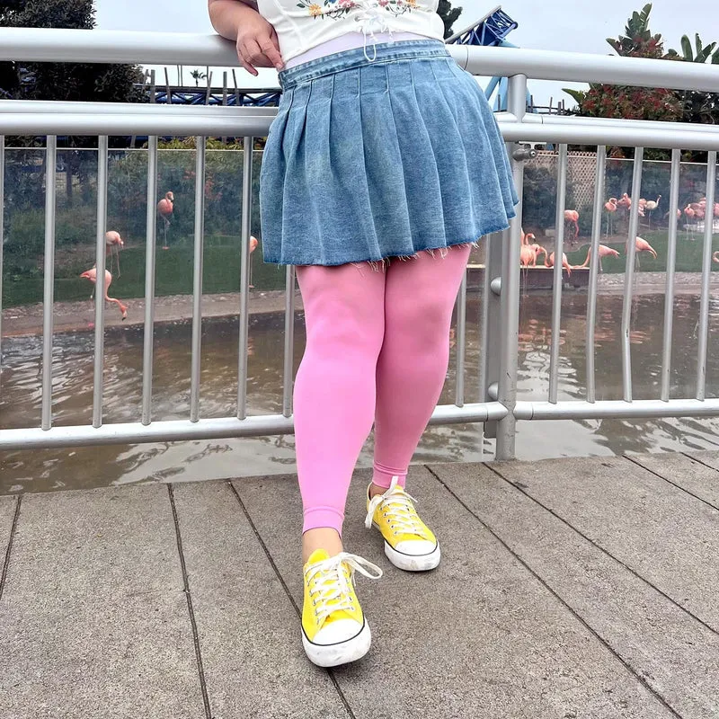 Footless Tights - Dragon Fruit
