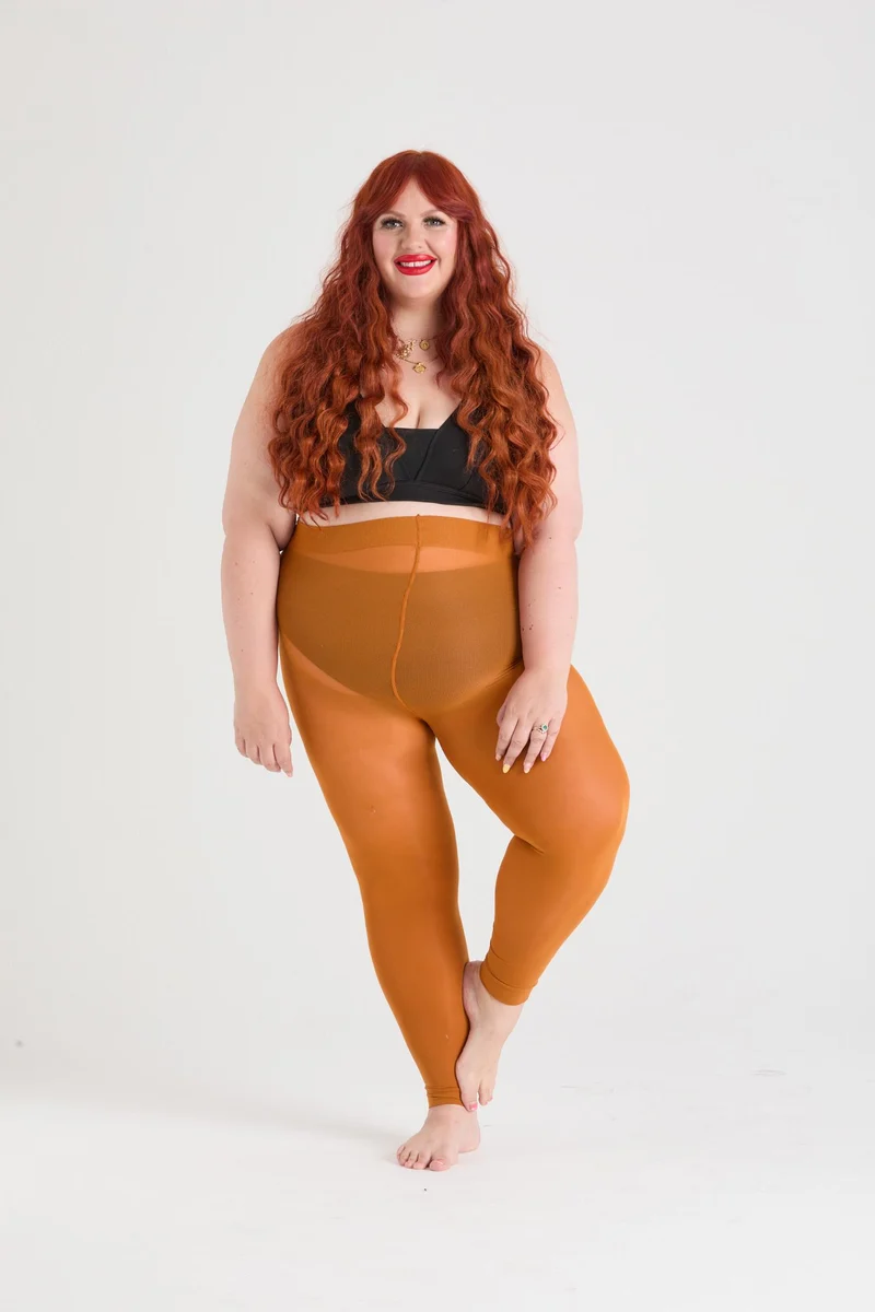 Footless Tights - Toffee Apple