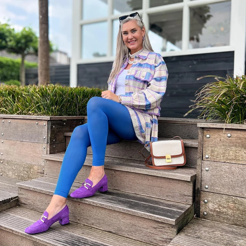 Footless Tights - Peacock