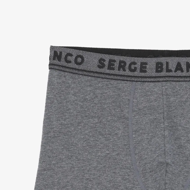 Pack de 3 boxers coton stretch gris chiné