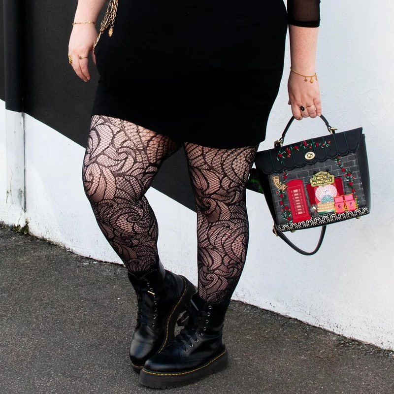 Thighs The Limit Fishnets - Timewarp - Black