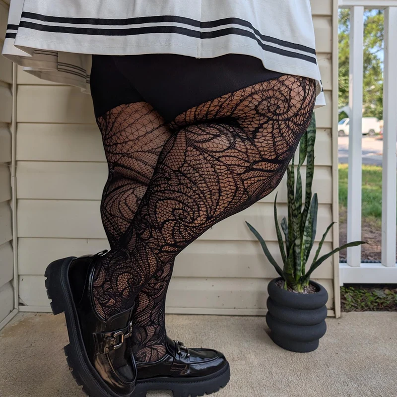 Thighs The Limit Fishnets - Timewarp - Black